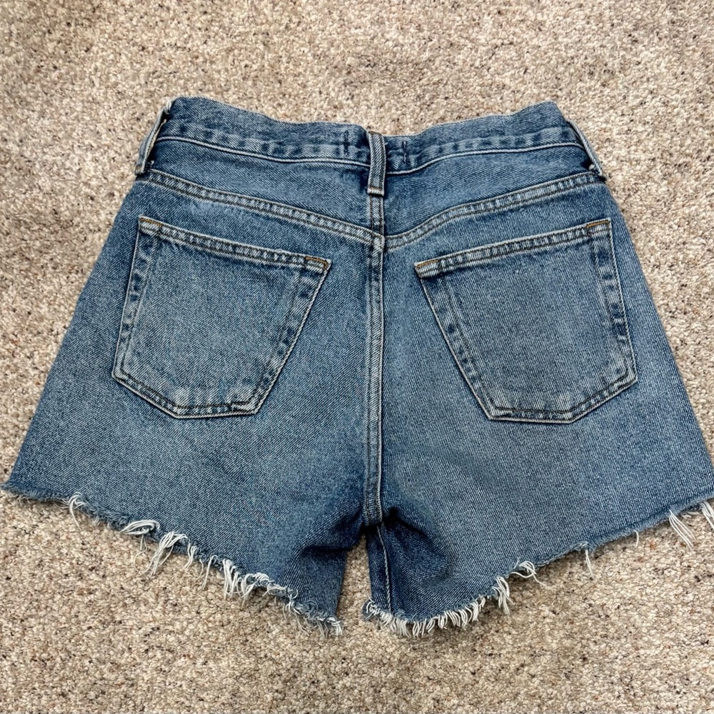 Agolde Classic Blue Jean Shorts - Picture 2 of 3